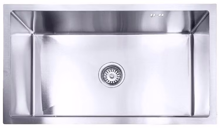 Lendo Online Sink 74×44 cm Acciaio Inox Argento – Incorporato e Montato in superficie