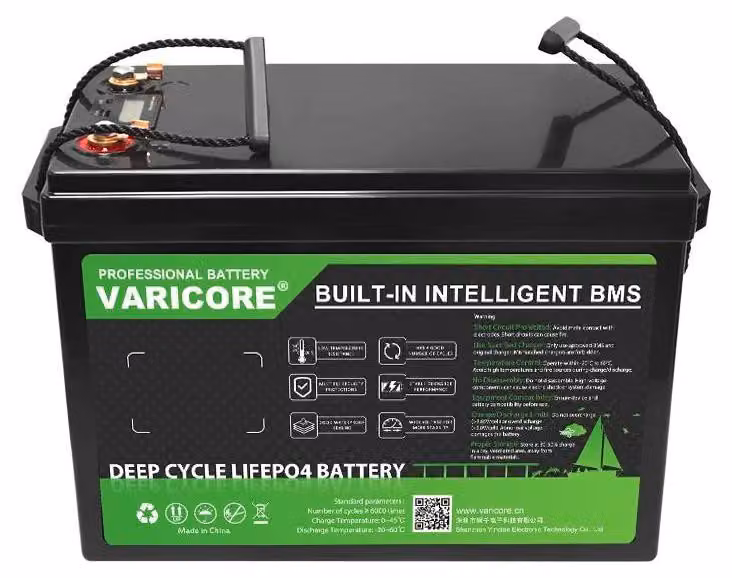 Batteria LiFePO4 - 12 V 200 Ah a ciclo profondo - BMS 4S integrato - Porta USB - Per camper, barche, impianti solari off-grid - 12 V 200 Ah - USB - 20 A