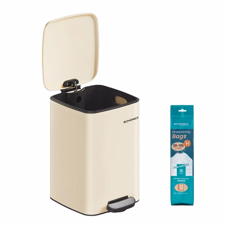 Pattumiera da Cucina, Beige Sabbia / 20 L