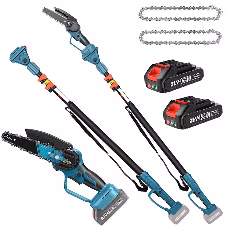 Troncatrice a catena da 6 pollici con prolunga, elettrica senza fili, batteria da 4000 mAh