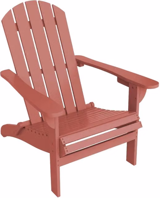 Poltrona da giardino adirondack in legno di acacia, terracotta