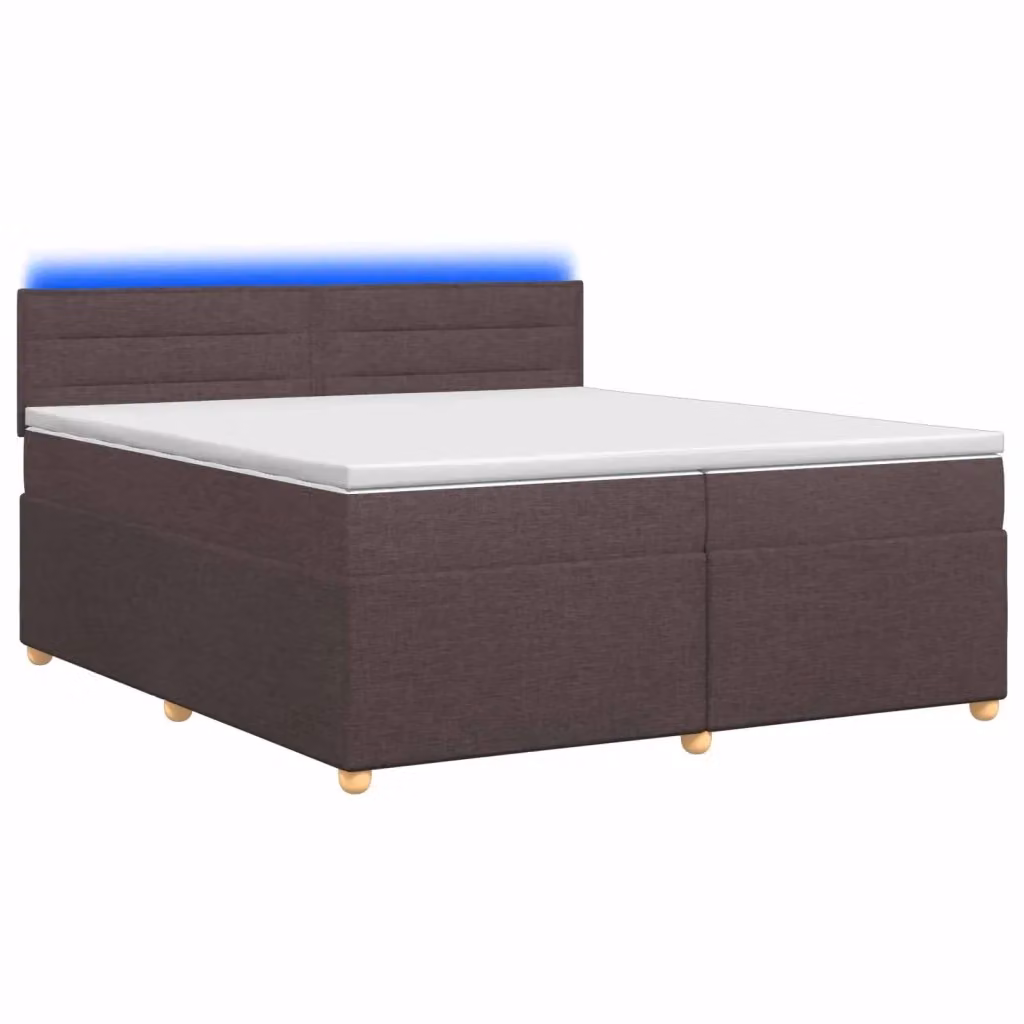 Letto box spring ibrido vidaXL con materasso a molle insacchettate e base contenitore con illuminazione sottostante e porta USB, L/P/H: 200 x 200 x 100,5 cm, Multicolore – 2