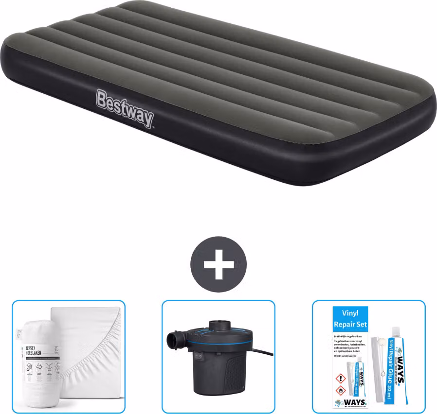 Materasso gonfiabile Bestway - 1 persona - 99 x 188 x 28 cm - Blu - Accessori inclusi