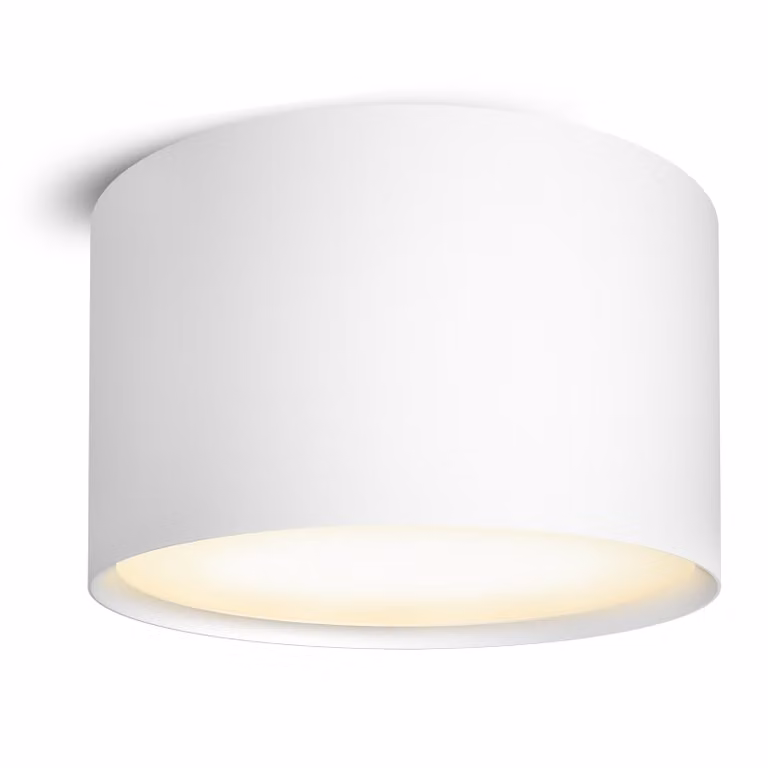 SSC-LUXon PIATO faretto da parete LED bianco - Lampada di design a soffitto con luce bianca calda 6W - Faretto interno verniciato a polvere