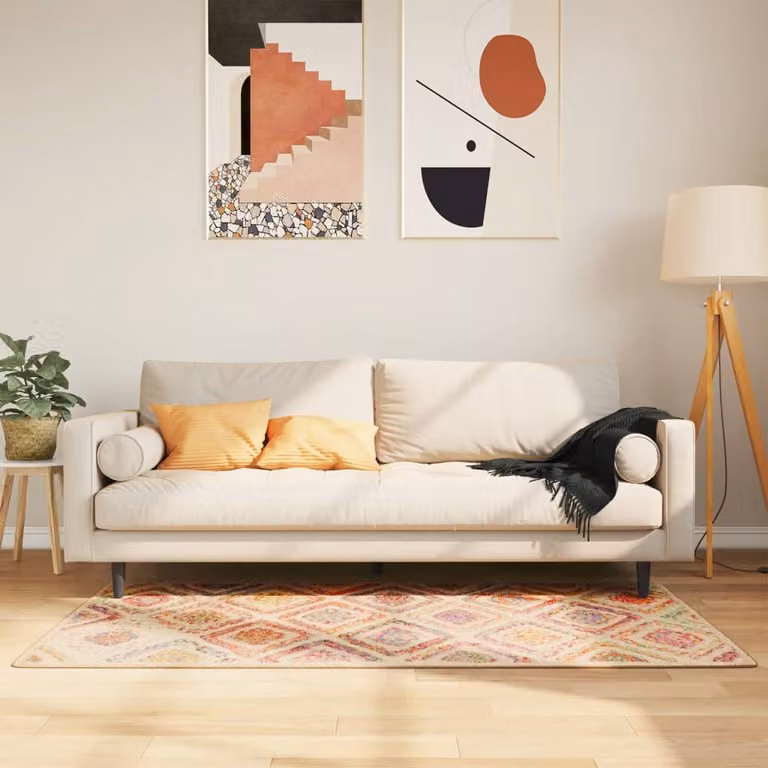 Tappeto lavabile vidaXL multicolore in poliestere con design moderno ed etnico L: 150 cm, P: 80 cm
