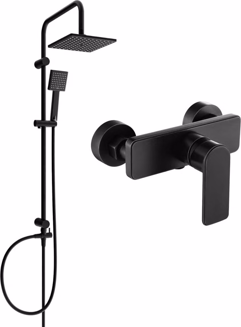 Mexen Tord set doccia esterno con soffione e miscelatore doccia Cetus, nero - 744340200-70