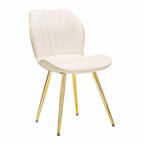 Sedie da Soggiorno SEDIA PARIS SPACE CREMA /GOLD SET 2 PZ CM 46X58X77 Mauro Ferretti
