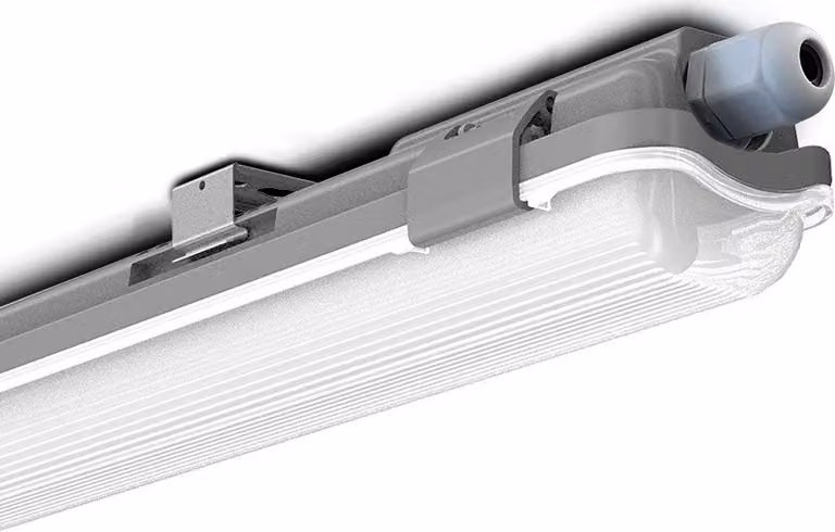 Lampada LED per ambienti umidi da 120 cm, 18 W, con diffusore, 1 lampadina T8 LED Tube 4000K - Bianco neutro IP65