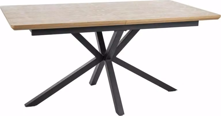 Tavolo pieghevole LOGAN 160(200)x90 rovere/nero opaco