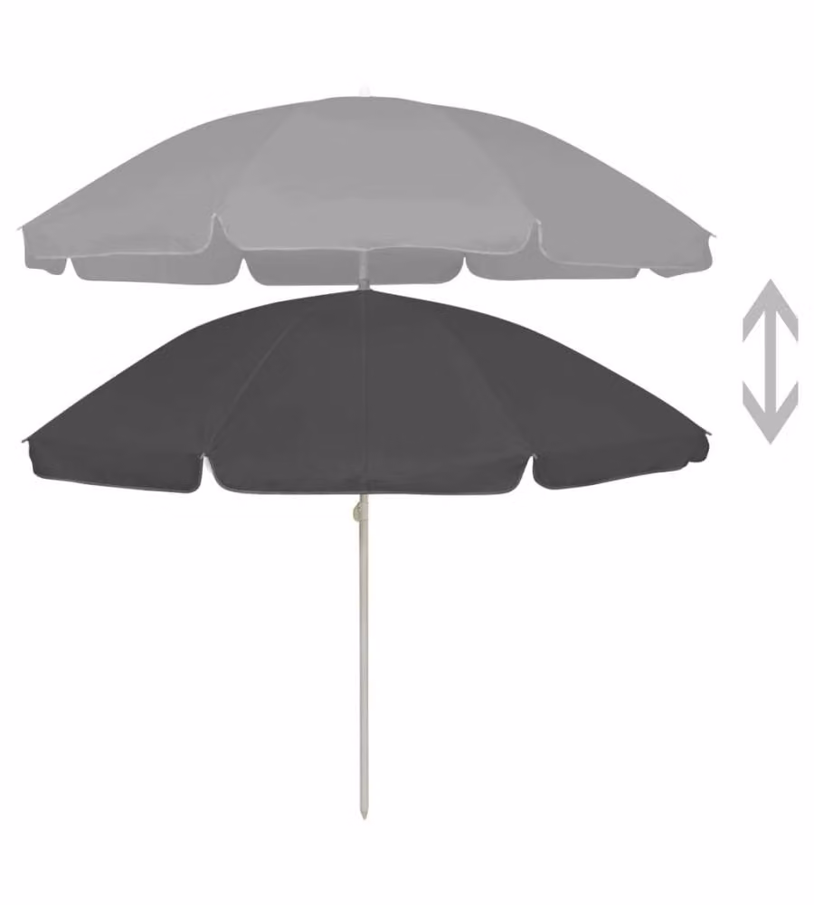 Ombrellone da Spiaggia Antracite 240 cm