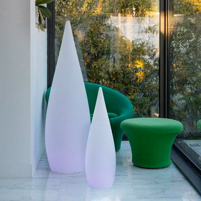 Lampada da esterno a batteria - LUMISKY - CLASSY C80 - LED multicolore dimmerabile - Telecomando - H80 cm
