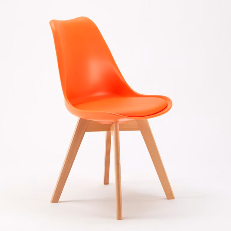 Sedia imbottita Sedia da cucina Sedia da bistrot Sedia da pranzo Scandinavo Calice nordico - Arancione