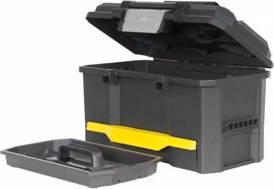 Cassettiera per il trasporto di strumenti Stanley in metallo grigio L/P/H: 481 x 279 x 287 cm con inserti