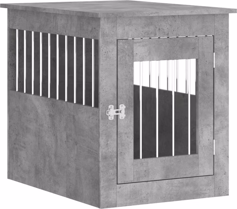 Gabbia Cani Arredamento Grigio Cemento 55x75x65cm Multistrato