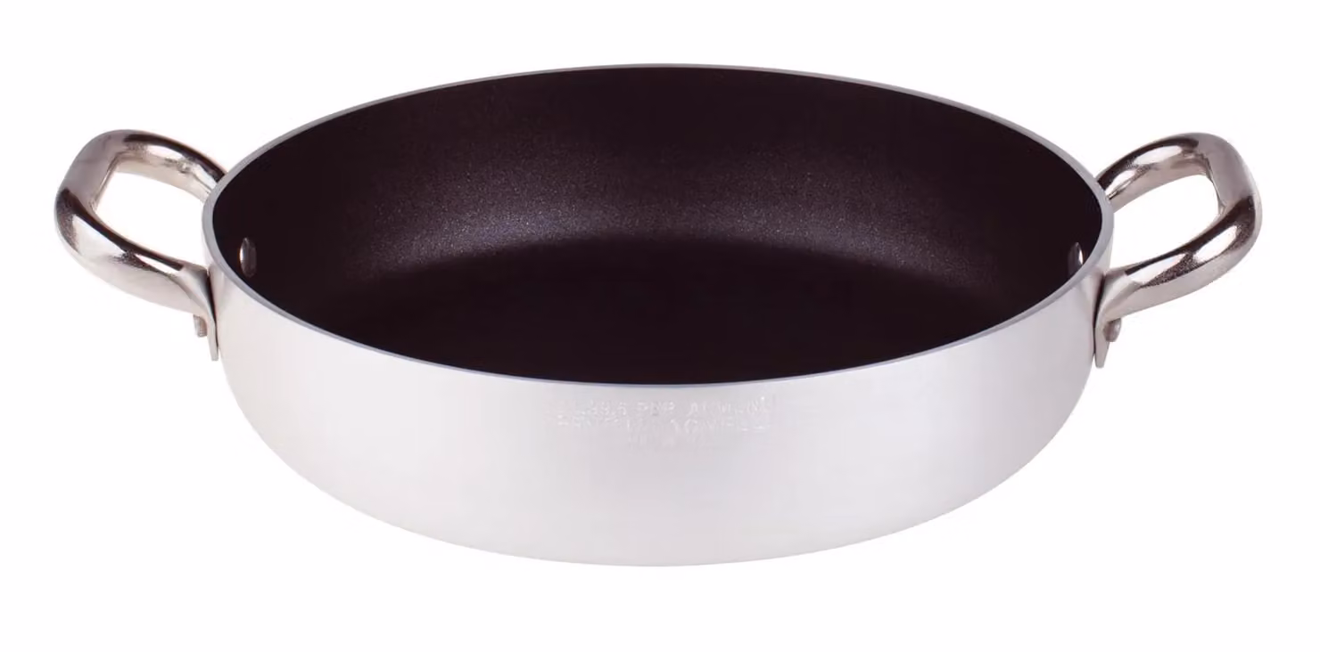 Tegame in alluminio antiaderente 3mm, due maniglie, diam. 28cm