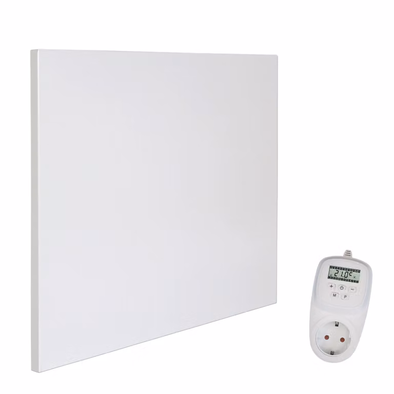 Pannello radiante a infrarossi in cristallo di carbonio H400, 400 Watt, con termostato TH12