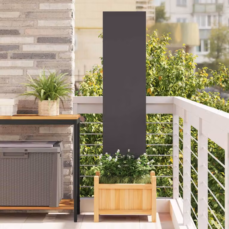 Schermo per privacy in giardino Traforo Nero 32 x 140 cm