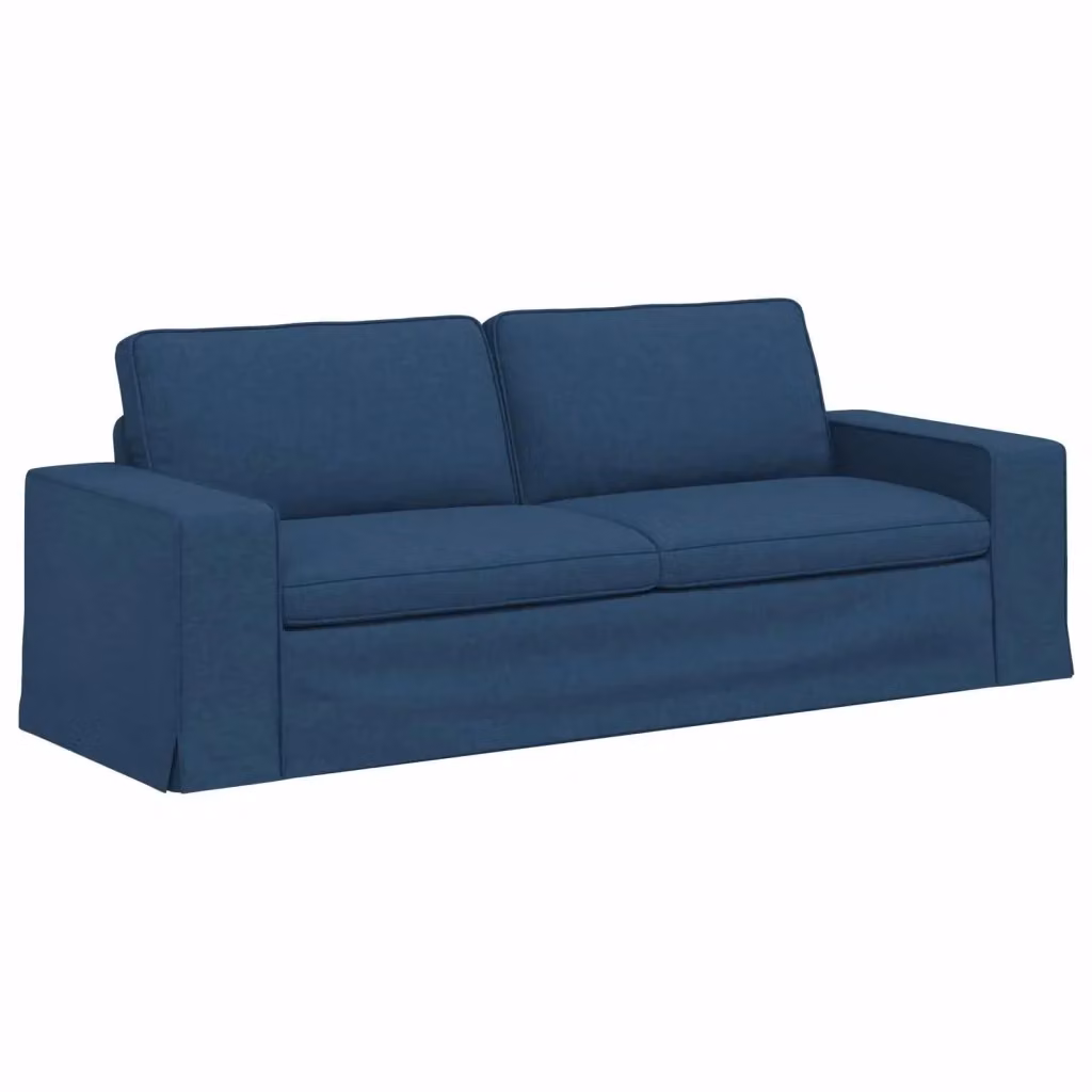 Divano moderno vidaXL in tessuto blu con struttura in metallo L: 222 cm, P: 80 cm, H: 82 cm – 2