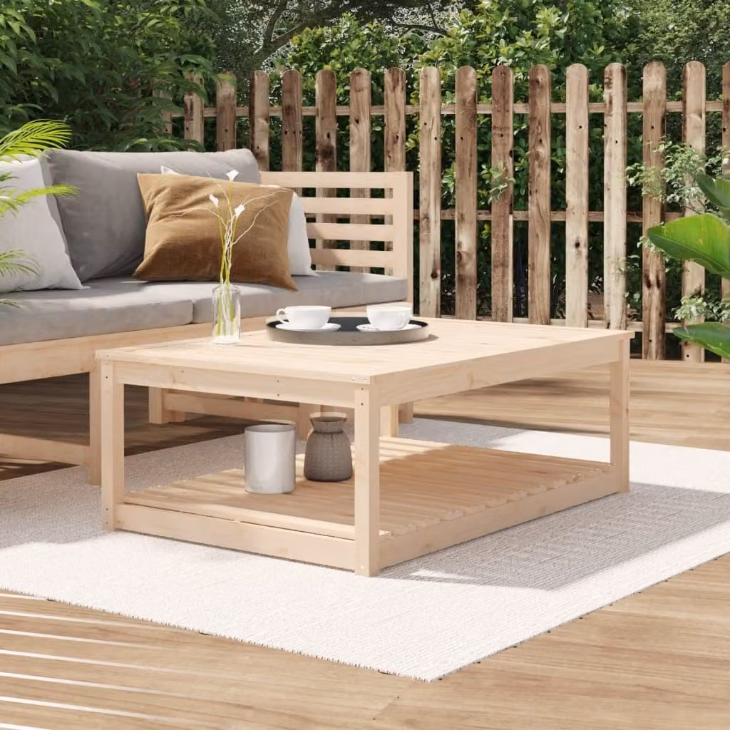 Maison Exclusive - Tavolo da giardino 121x82,5x45 cm in legno massello di pino