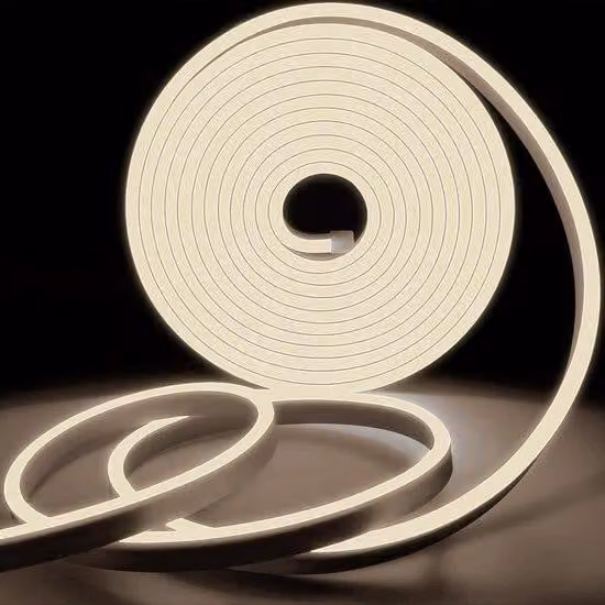 Strisce LED neon per esterni, colore neutro bianco 4000K - 2 m con spina e regolatore - Impermeabili IP65 - Per camera da letto, soggiorno, cucina, decorazione