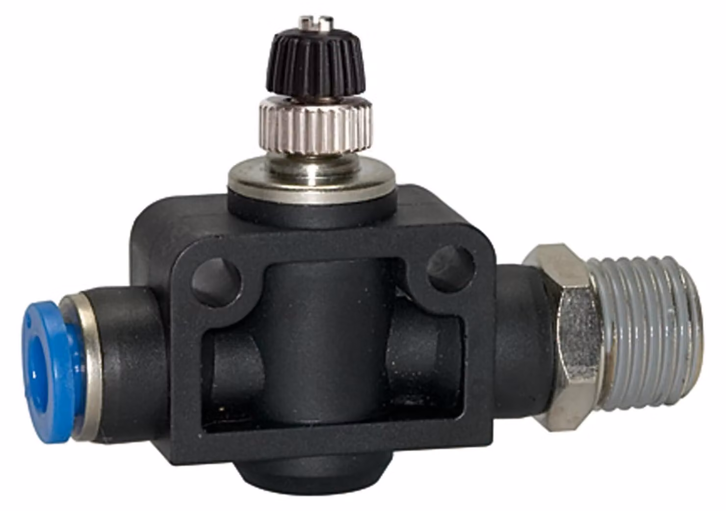 Valvola di ritegno a farfalla Riegler "Serie blu", diritta, R 1/2 esterno Ã˜ 10mm