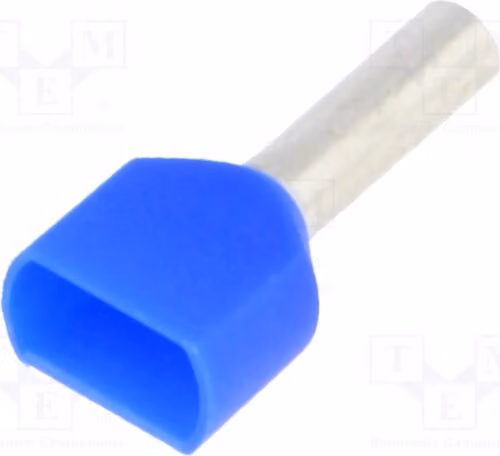 50 connettori a crimpare: guaina isolata, doppia, in rame da 10 mm, sezione 2,5 mm², modello BM 00558, marca Bootlace ferru