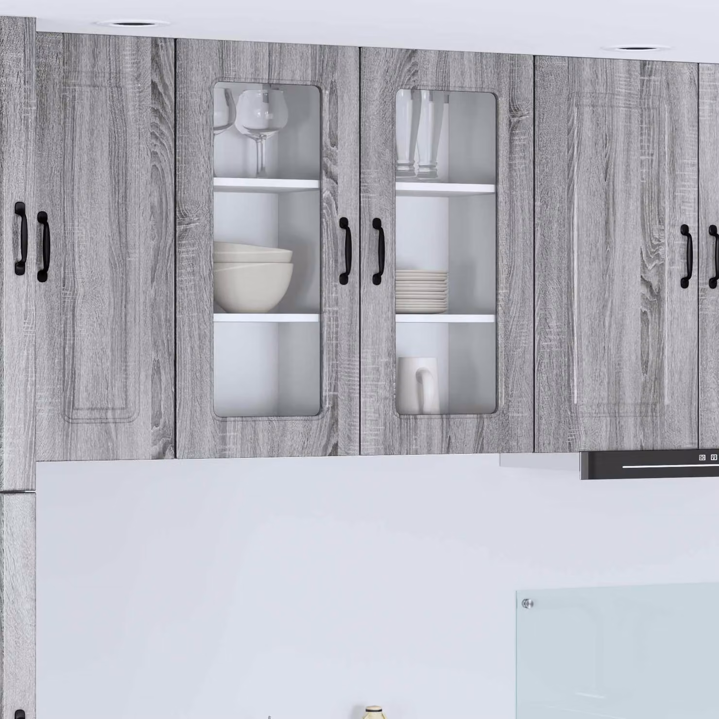 vidaXL Mobile Unità a muro per cucina Grigio, L 40 cm, P 31 cm, H 80 cm
