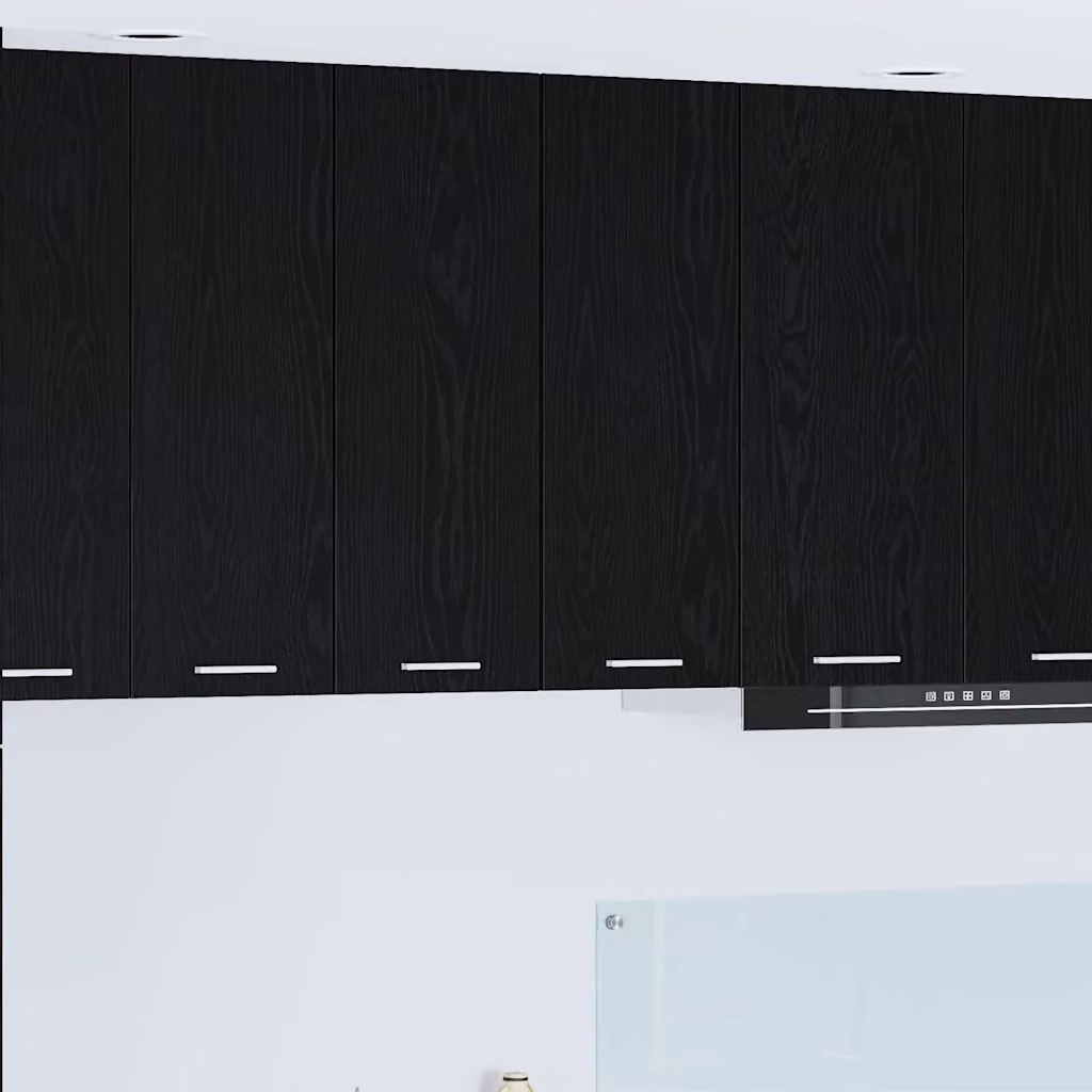 vidaXL Armadio pensile da cucina moderno in MDF, Nero e Bianco, L 30 cm x P 31 cm x H 80 cm