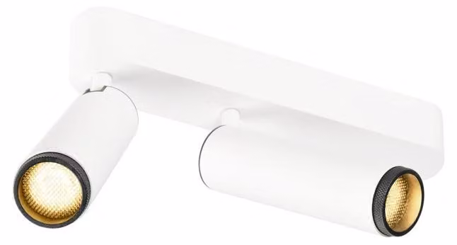 SLV 1009077 GRIP! M, plafoniera, doppia, FASE, 3000 K, 28 W, 42°, bianco / nero