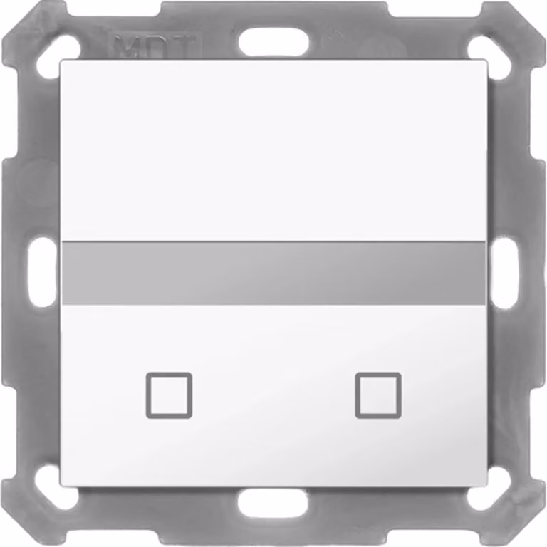 MDT KNX, 55 x 55 mm, rilevatore di movimento, con sensore di temperatura, bianco puro lucido, incasso, 1 pz.
