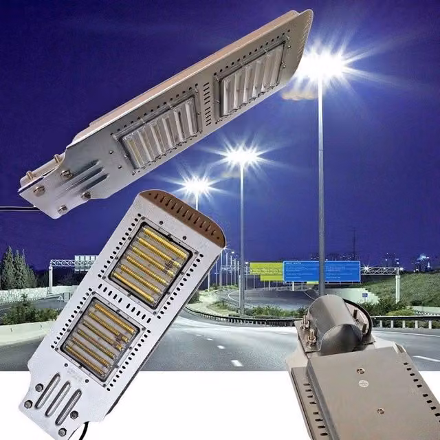 Lampione Faro Stradale Trade Shop con LED da 100W, Luce Fredda 6500K, Colore Nero e Argento – 1