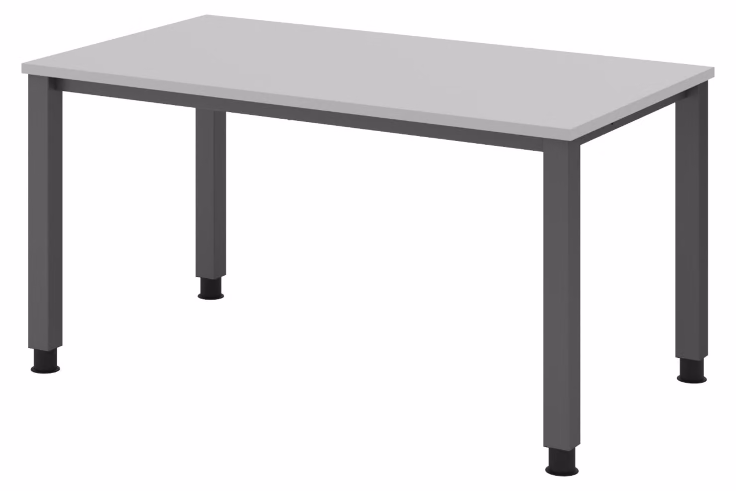 Scrivania bümö Serie Q - Struttura: grafite, finitura: grigio, dimensioni: 140 x 80 cm