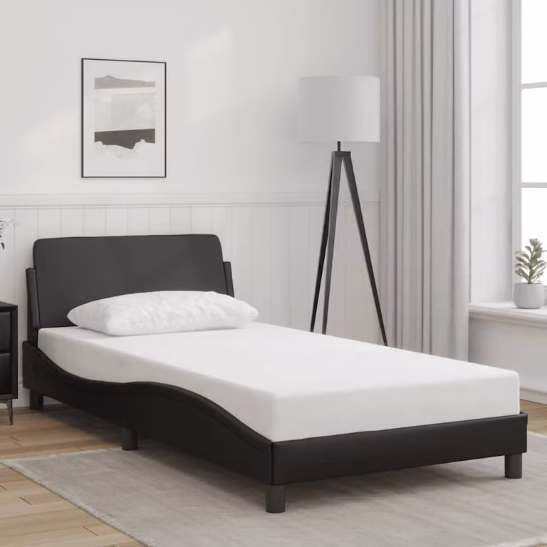 Giroletto vidaXL Dover in similpelle nero L/P: 100 x 200 cm