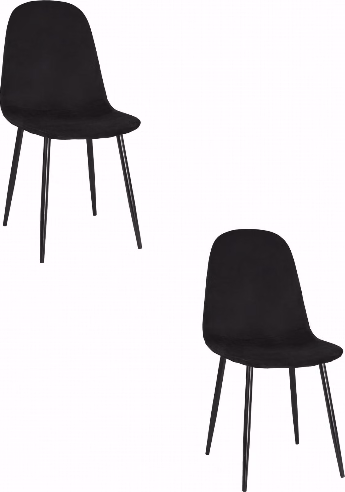 Sedia COMO - velluto nero x 2