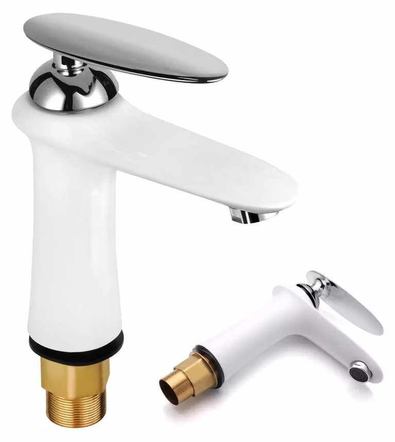 Omgoods - Rubinetto per lavabo da bagno in ottone con design vintage