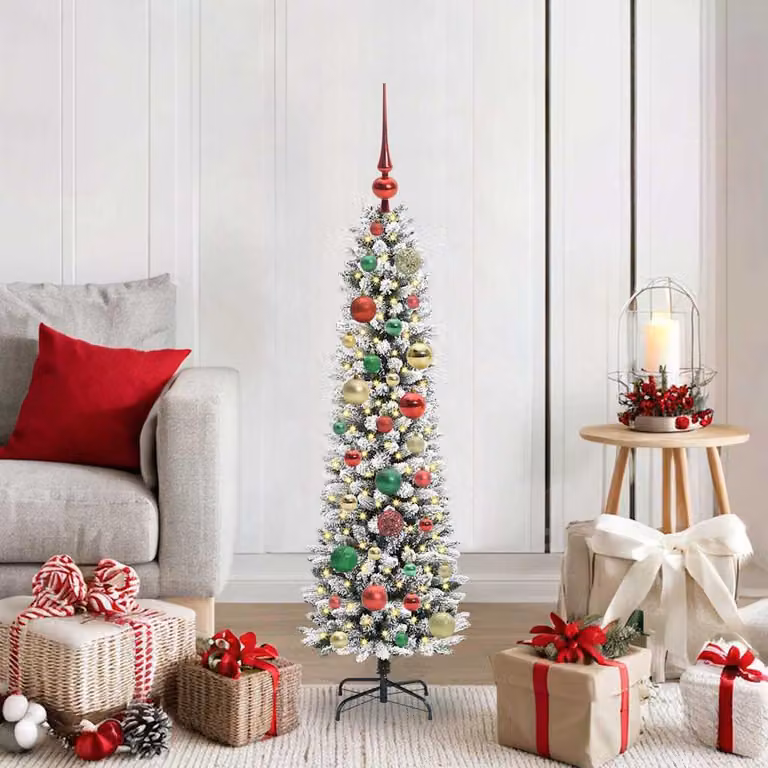 Maison Exclusive - Albero di Natale artificiale, colore bianco, altezza 120 cm
