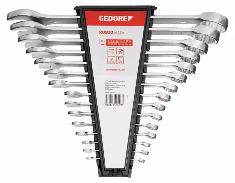 GEDORE red Set di chiavi combinate metriche, 15 pezzi