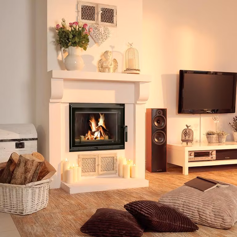Inserto per caminetto in ghisa KRATKI ZUZIA ECO DECO 12 kW Ø 150