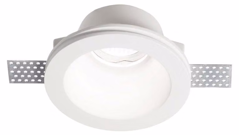 Faretto Ad Incasso Moderno Samba Gesso Bianco 1 Luce Gu10 D90Cm