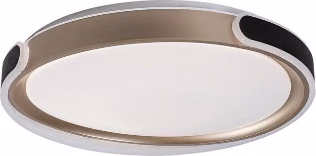 Plafoniera LED Rabalux Jindri rotonda, dimmerabile con telecomando, disponibile in bianco, nero o oro/ottone, Diametro: 50 cm, 48W