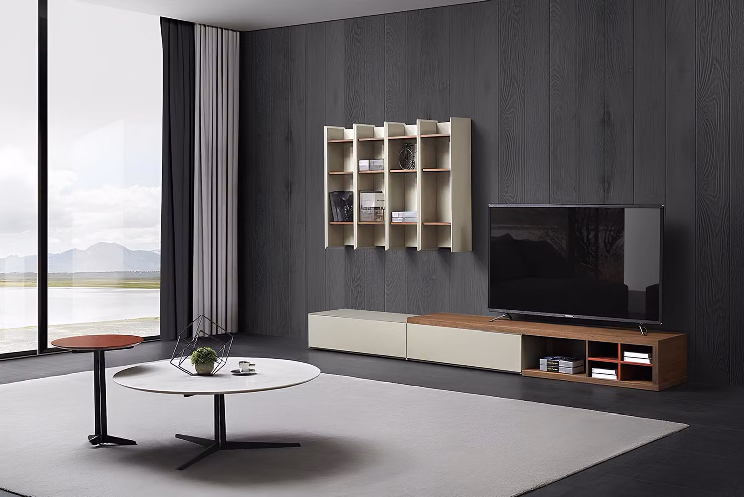 Design Beistell Tische Couch Tisch Sofa 2x SET Wohn Zimmer Holz Italie Möbel