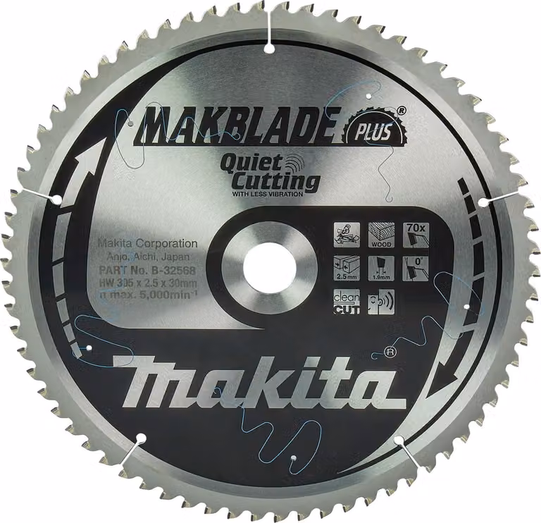 Lama circolare Makita, MAKBLADE PLUS 305 x 30 mm - 70 denti - legno