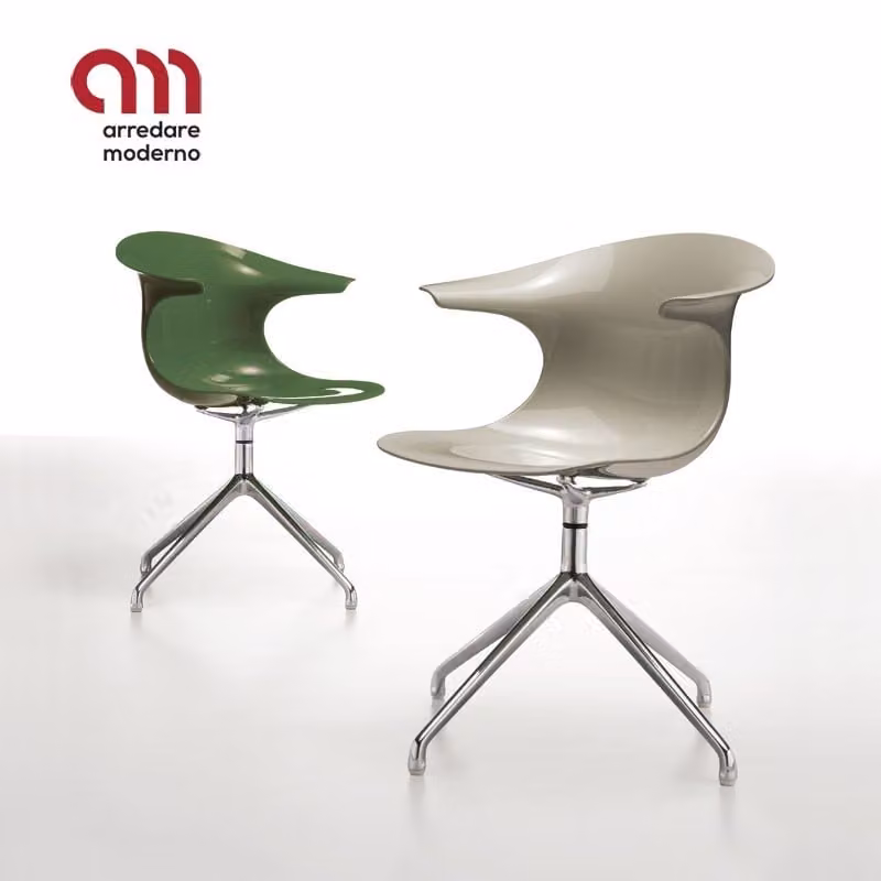 Sedia Loop Mono 4 Star Aluminium Base Infiniti Design