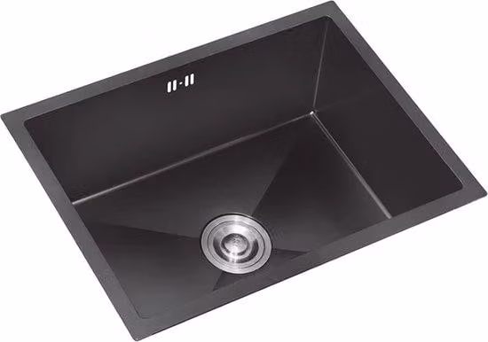 Piccolo lavello in acciaio inossidabile con scolapiatti per cucina e bar
