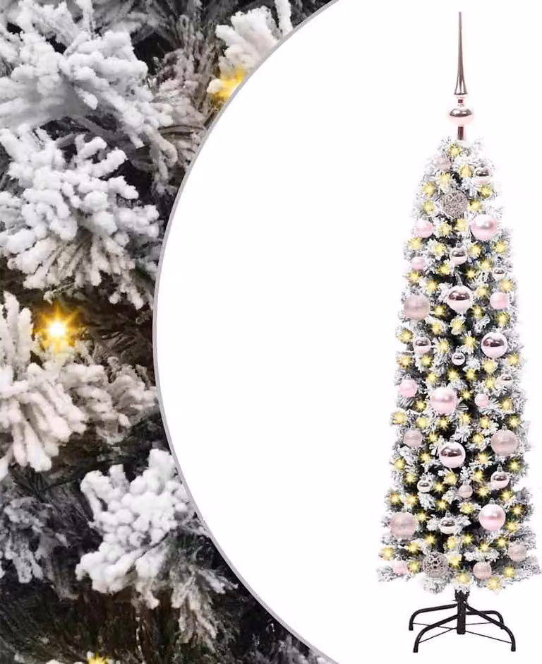 Albero di Natale artificiale a 150 LED con supporto verde 120 cm