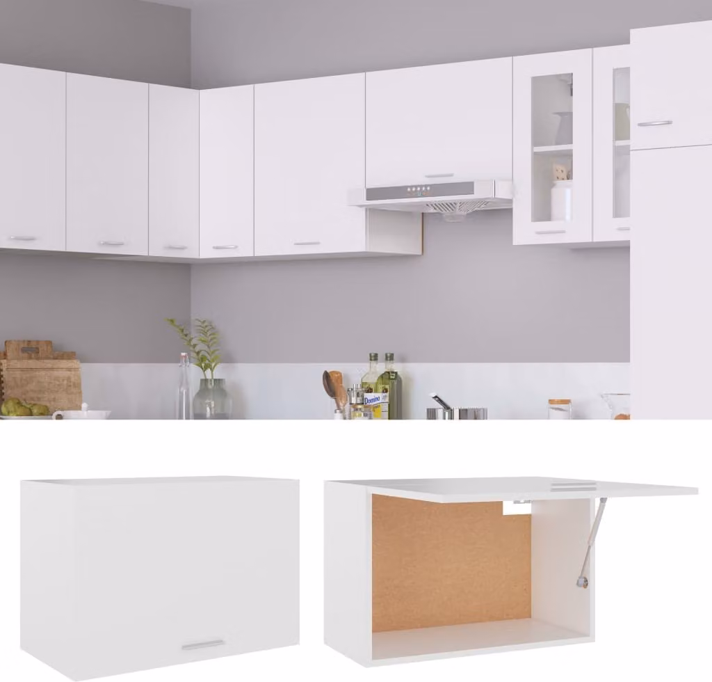 Mobile Pensile “Lyon” Bianco 60x31x40 cm in Legno Multistrato