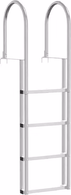 Scala da Dock a 4 Gradini Argento 45 ¡Á11,5 ¡Á162 cm Alluminio CFW3736334