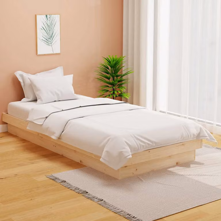 vidaXL Giroletto Singolo in Legno di Pino Massello Rustico L: 90 cm, P: 190 cm
