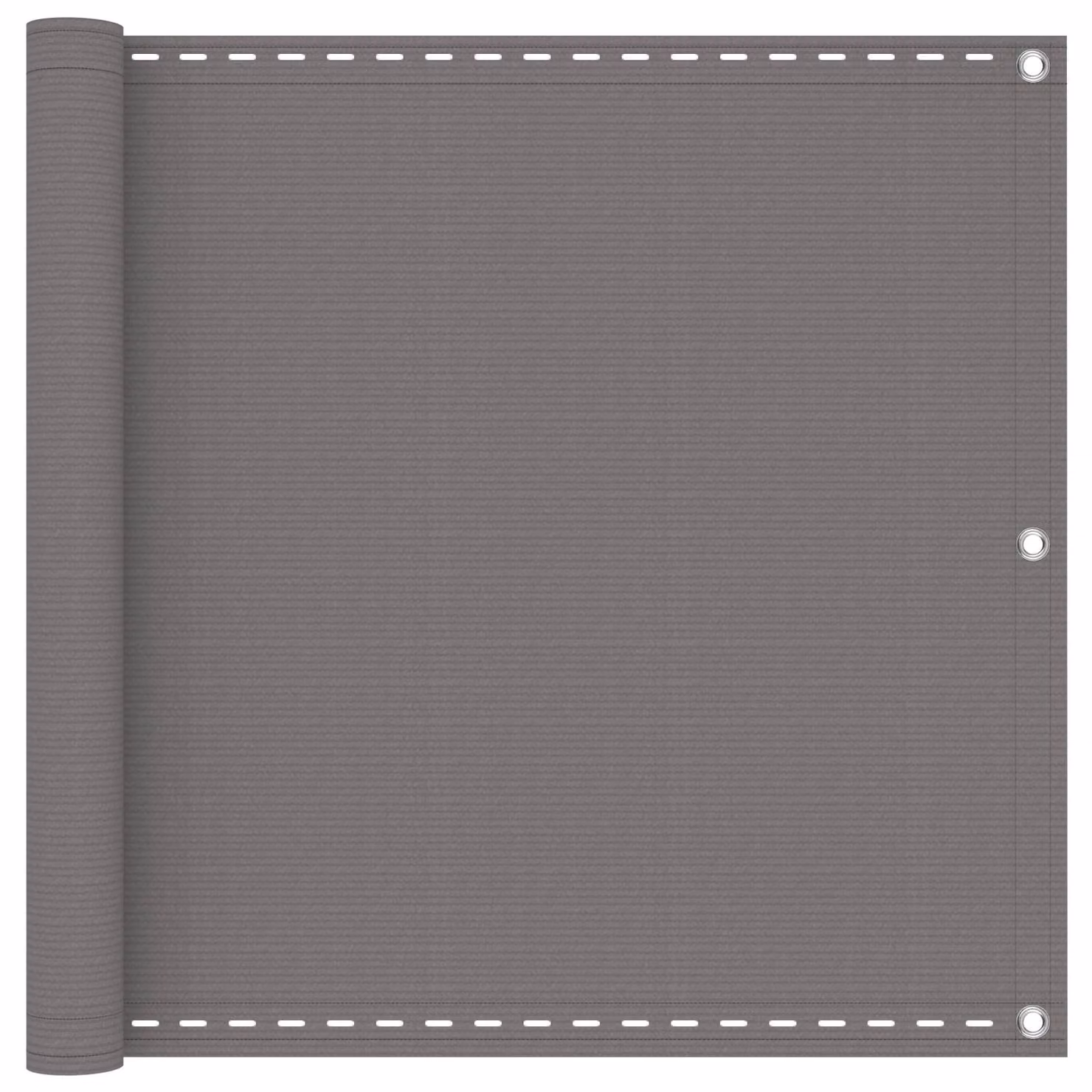 Schermo da balcone rettangolare vidaXL in HDPE e alluminio, grigio, L: 1200 cm, H: 90 cm