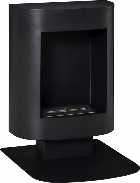 Camino a bioetanolo HOMCOM con serbatoio da 0,9L, colore nero, L: 46,5 cm, P: 53 cm, H: 65 cm